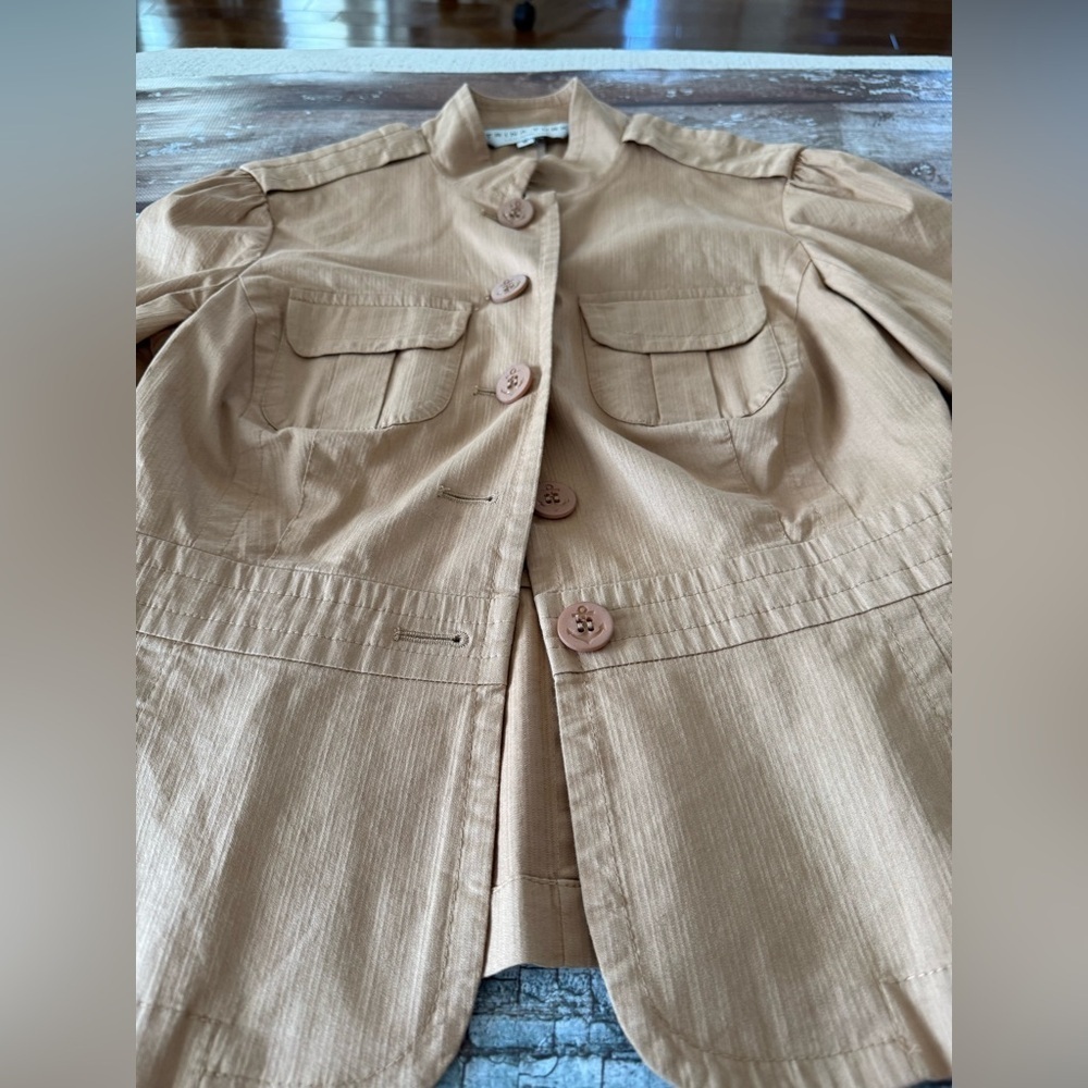 Trina Turk Tan Fitted Utility Jacket - Picture 6 of 11